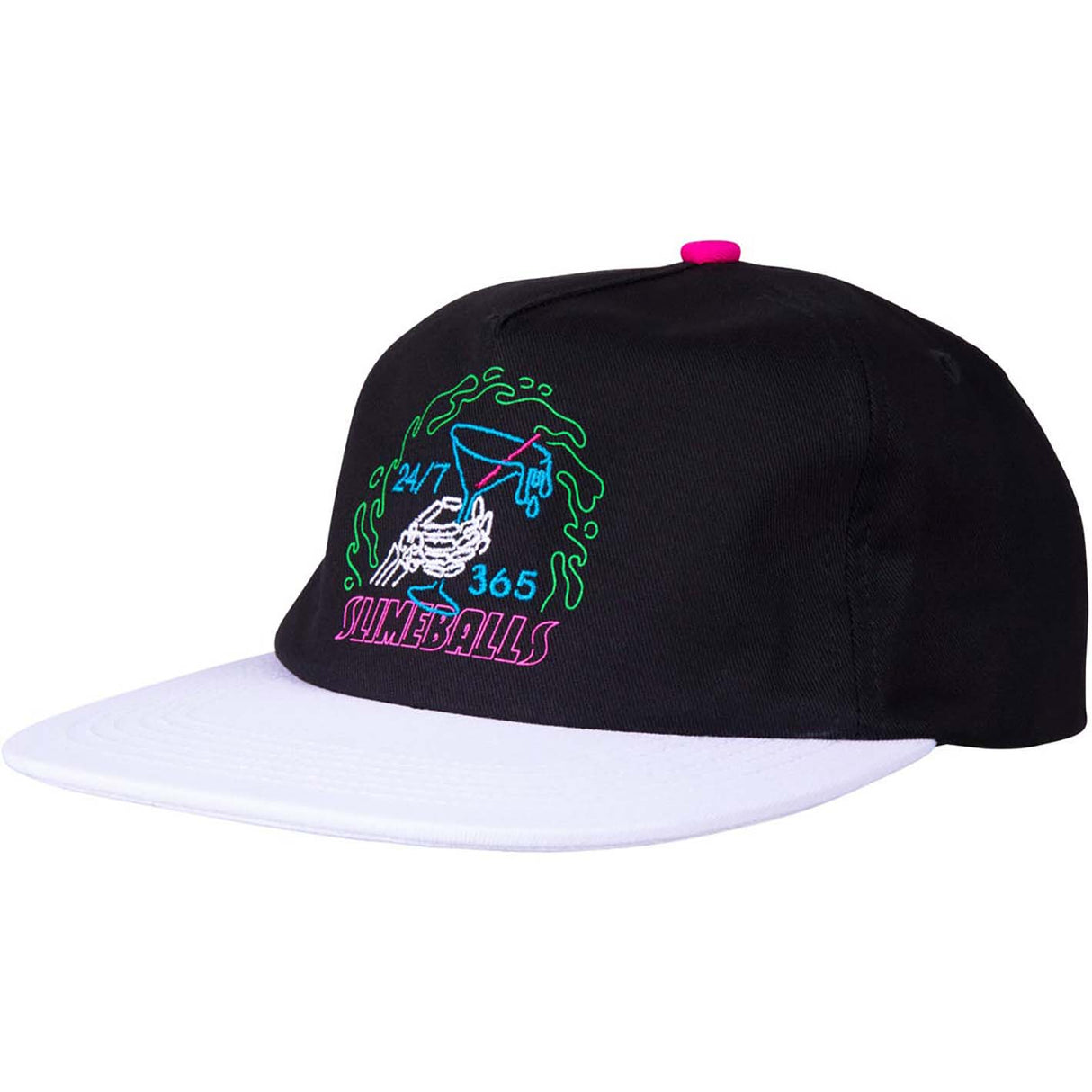 Santa Cruz All-Nighter Snapback Cap - Black/White