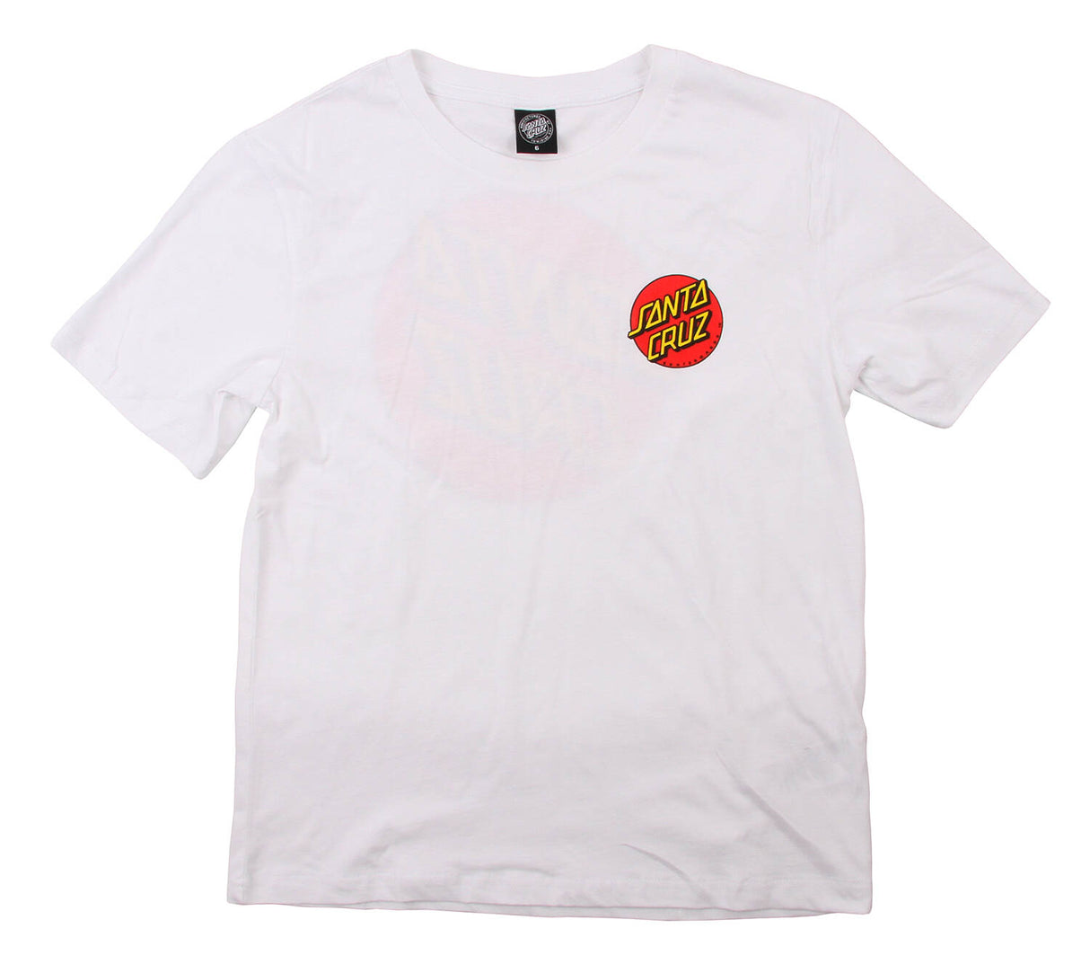 Santa Cruz Classic Dot Womens T-Shirt - White Ladies 6