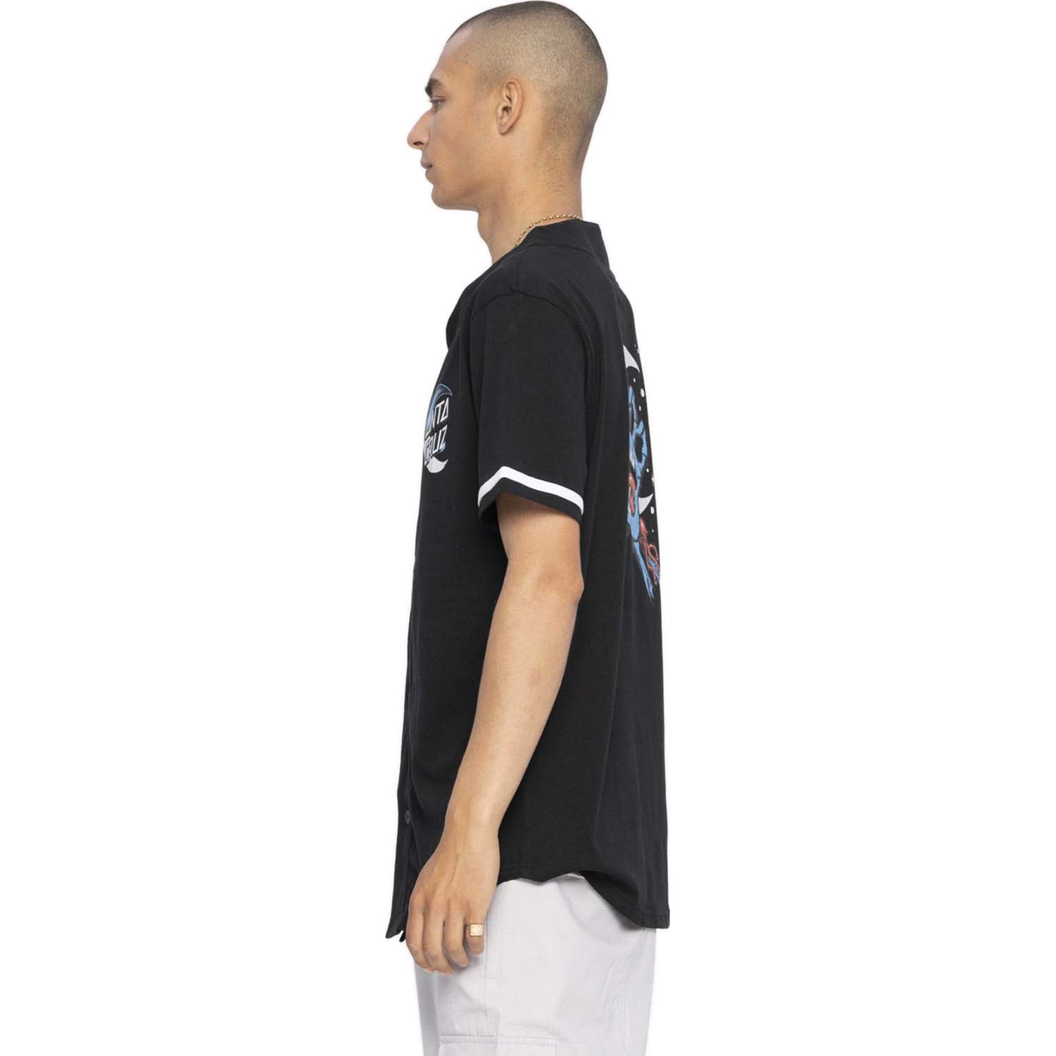 Santa Cruz Cosmic Bone Hand Baseball Shirt - Black