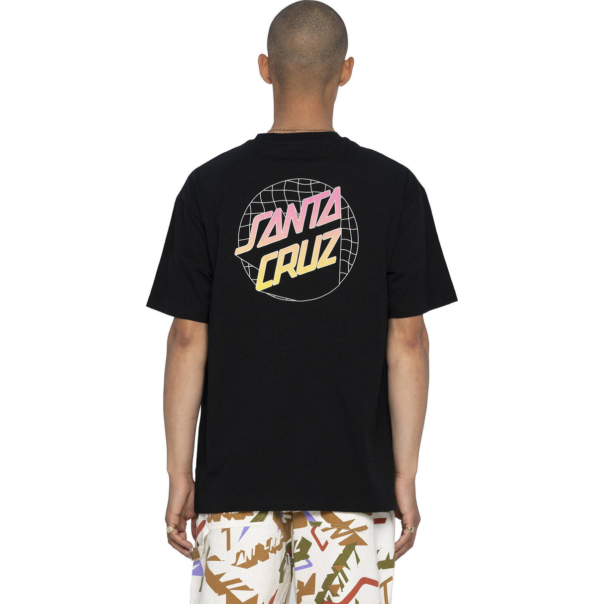 Santa Cruz Grid Delta Dot T Shirt - Black