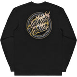 Santa Cruz Holo Flamed Dot Long Sleeve T Shirt - Black