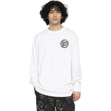 Santa Cruz Holo Flamed Dot Long Sleeve T Shirt - White