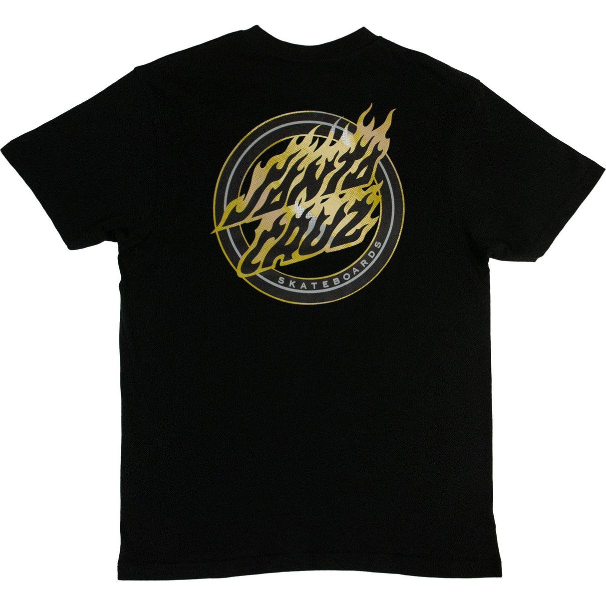 Santa Cruz Holo Flamed Dot T Shirt - Black