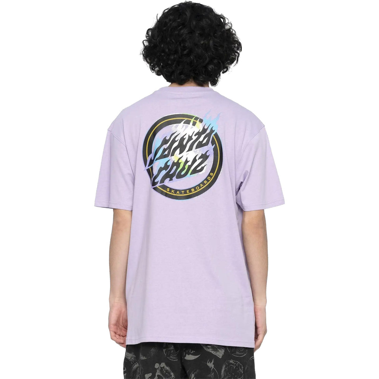 Santa Cruz Holo Flamed Dot T Shirt - Digital Lavender