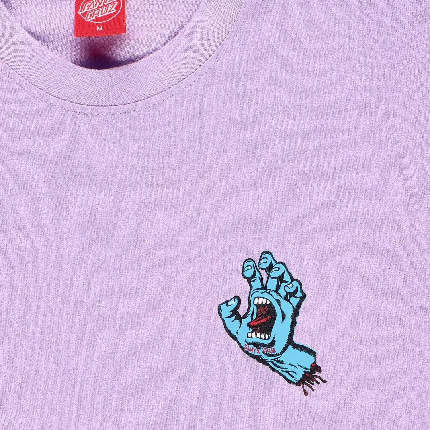 Santa Cruz Screaming Hand Chest T Shirt - Digital Lavender