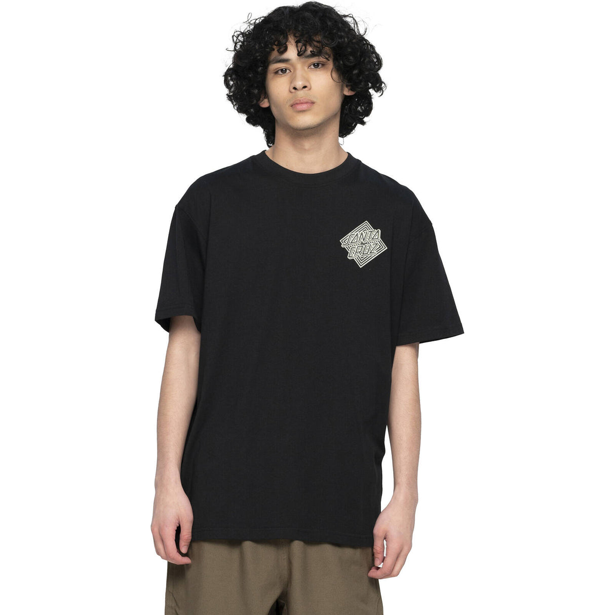 Santa Cruz Solitaire Dot T Shirt - Black
