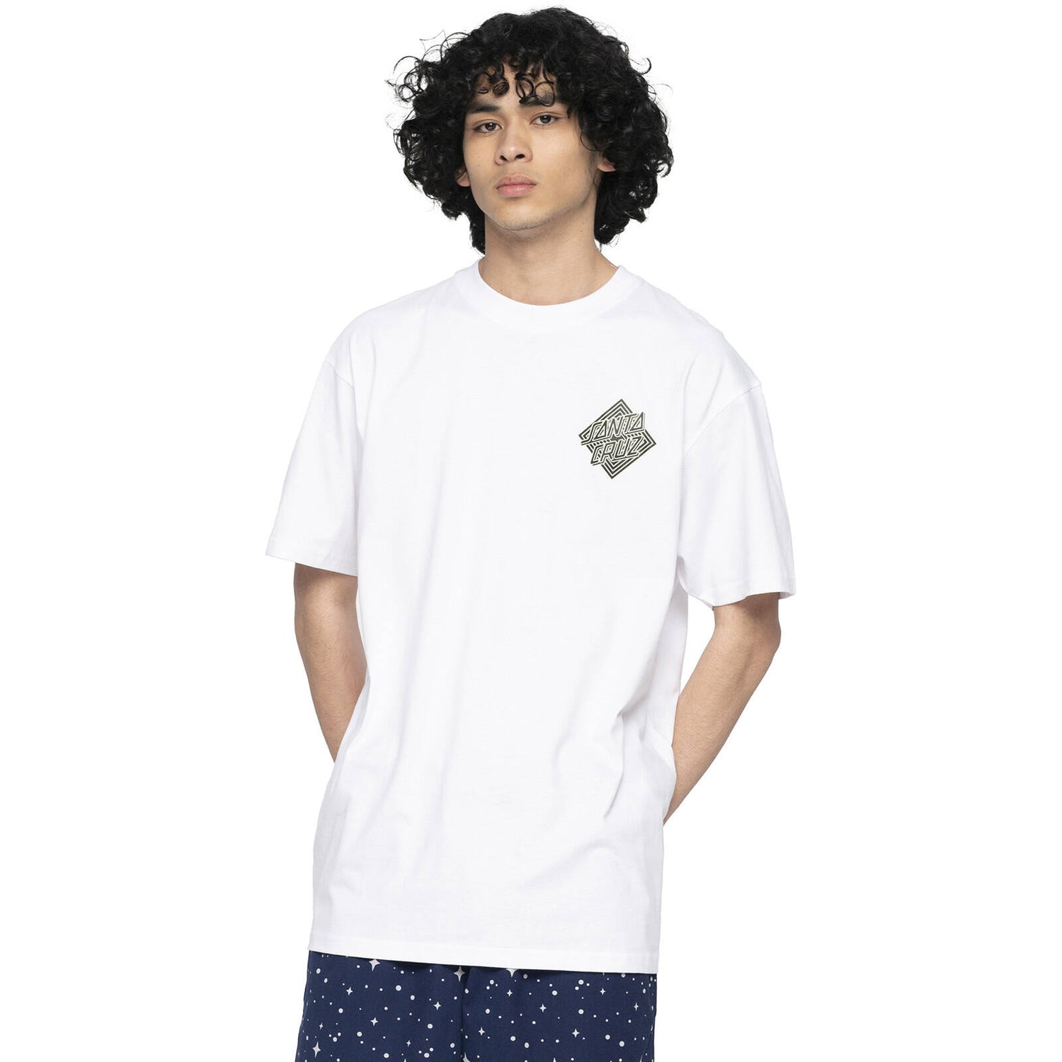 Santa Cruz Solitaire Dot T Shirt - White