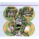 Santa Cruz Slime Balls Face Melter Trip Balls Skateboard Wheels - Green/Orange Swirl 56mm