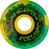 Santa Cruz Slime Balls Spewage OG Slime Skateboard Wheels - Green/Yellow 60mm