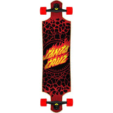 Santa Cruz Flame Dot Drop Down Complete Cruiser Skateboard - 40''