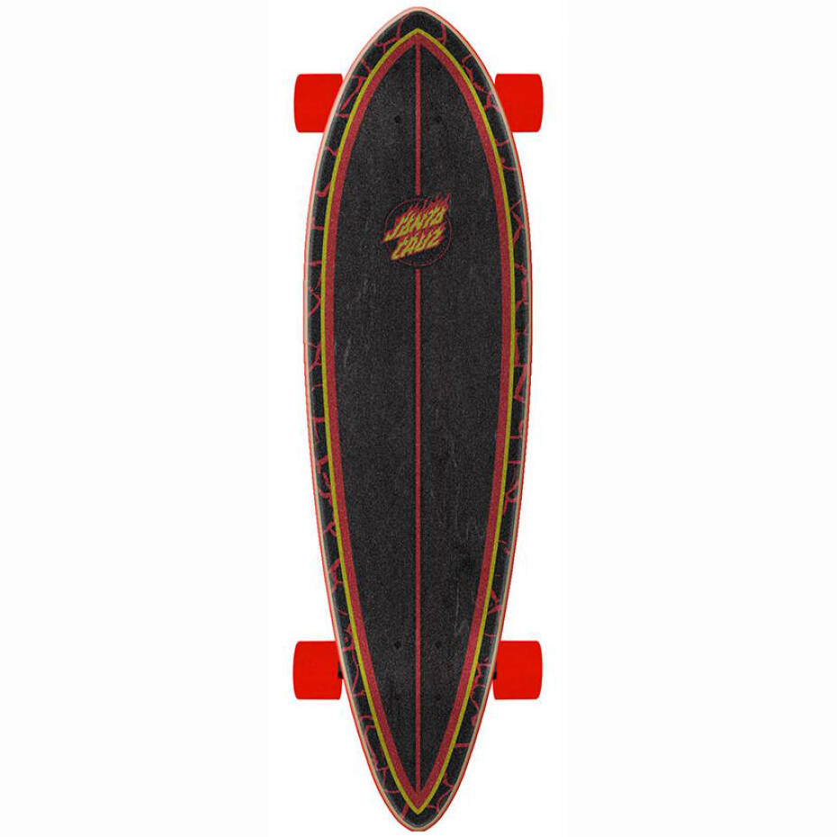 Santa Cruz Flame Dot Pintail Complete Cruiser Skateboard - 33''