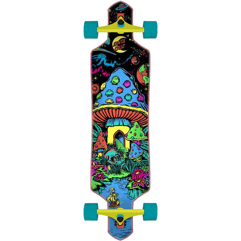 Santa Cruz Time Warp Drop Thru Complete Cruiser Skateboard - 36''