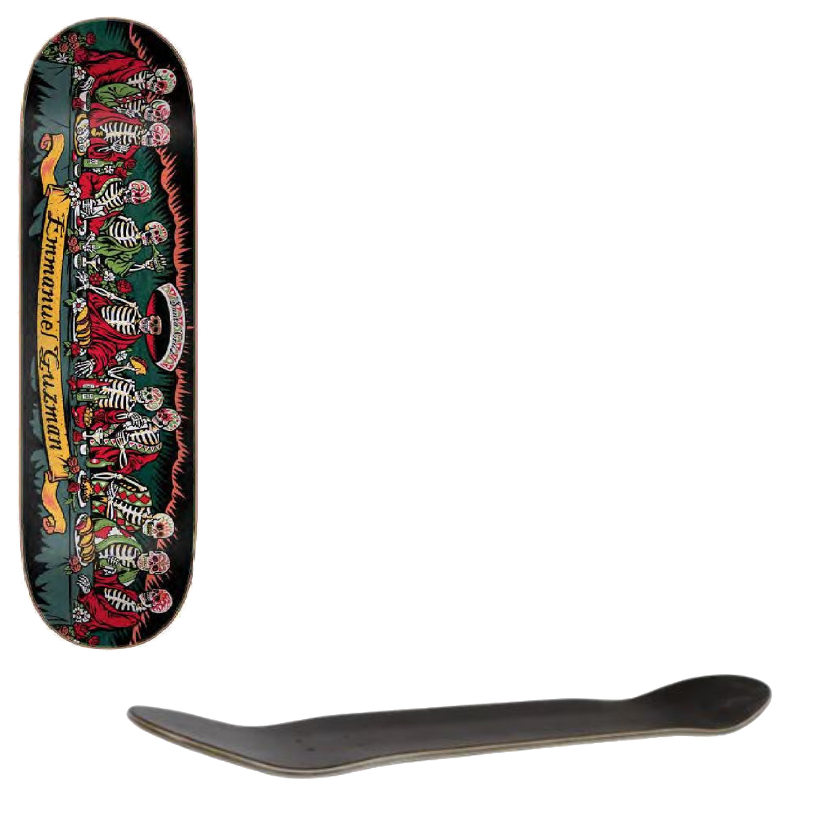 Santa Cruz Guzman Dining With The Dead Skateboard Deck - Multi 8.27''