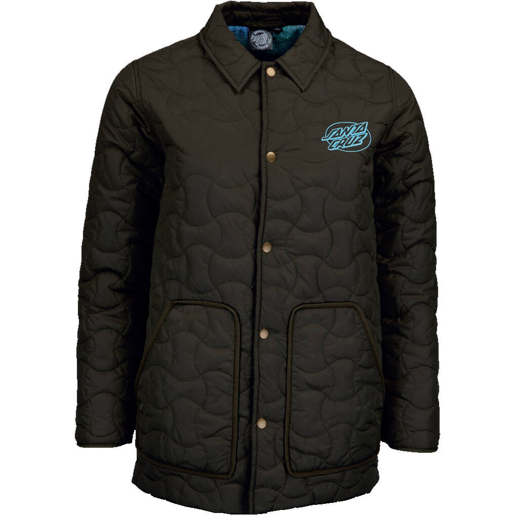 Santa Cruz Oval Line Dot Quilted Womens Jacket - Military