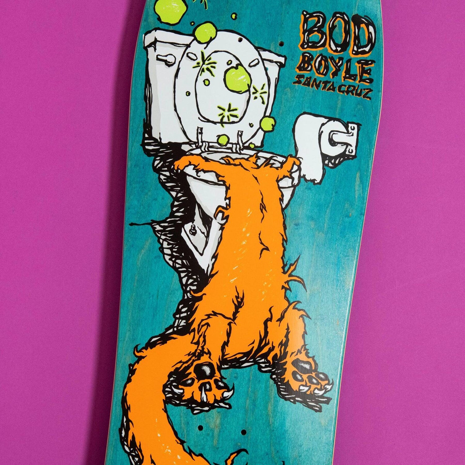 Santa Cruz Reissue Boyle Sick Cat Skateboard Deck - Multi 9.99"