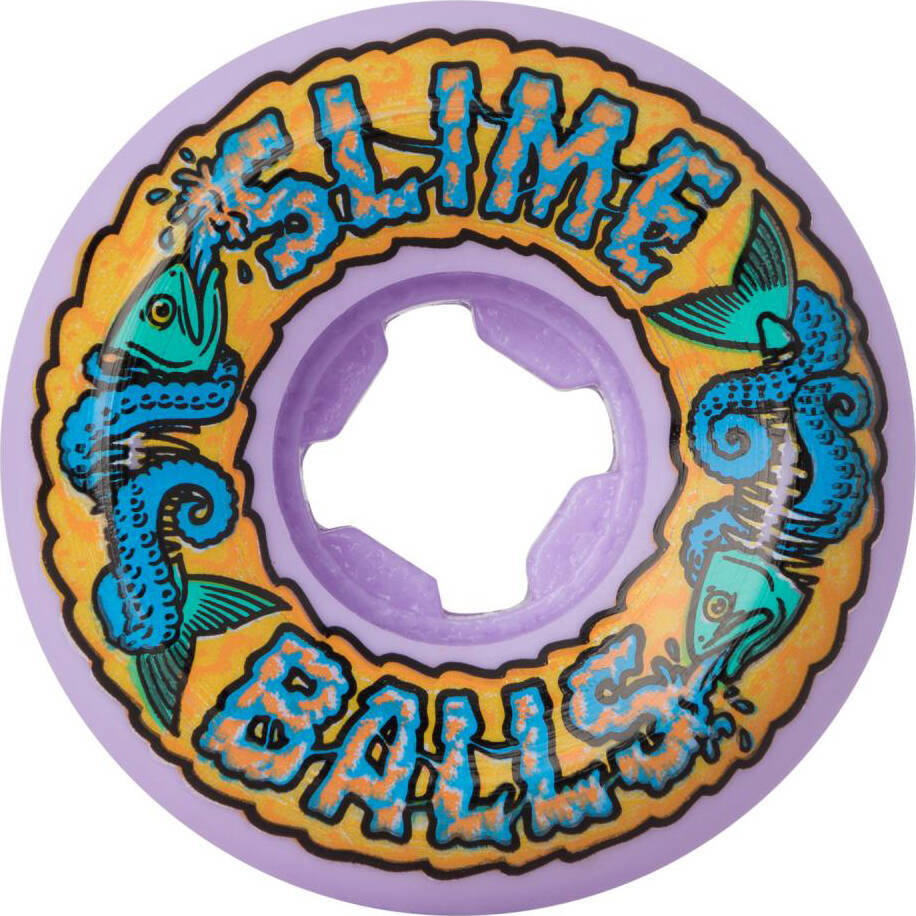 Santa Cruz Slime Balls Fish Balls Speed Balls 99a Skateboard Wheels - Multi 54mm