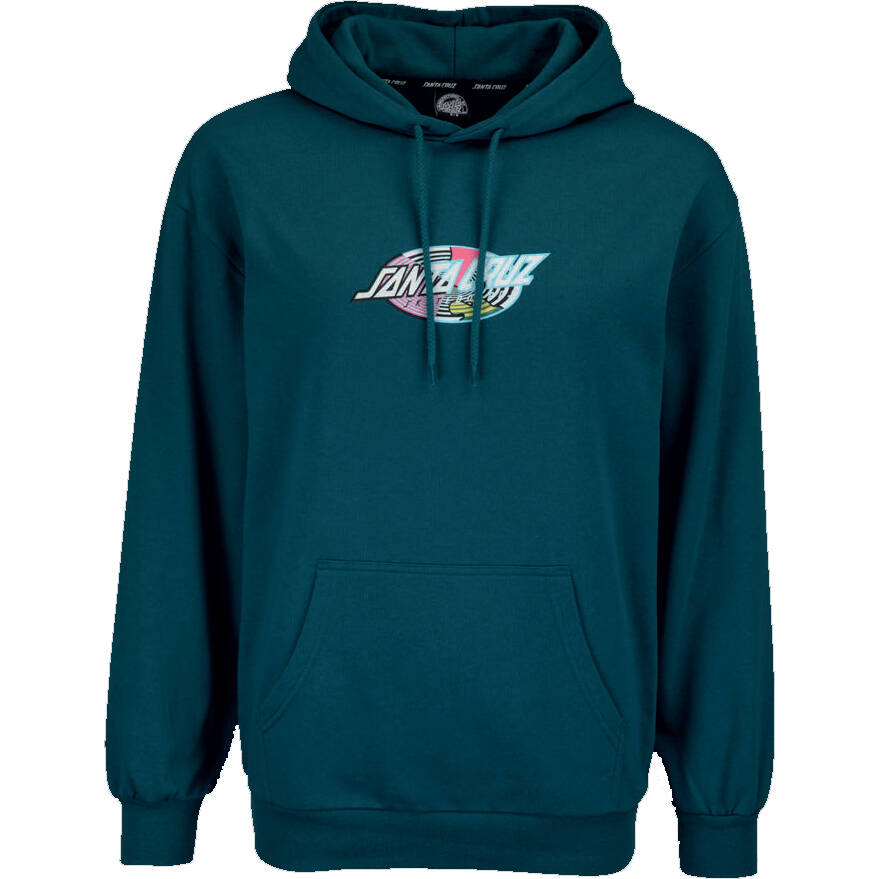 Santa Cruz Strange Oval Strip Dot Womens Hoodie - Blue Coral