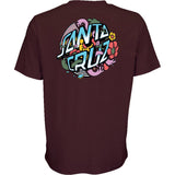 Santa Cruz Strange Fish Eye Dot Womens T Shirt - Plum