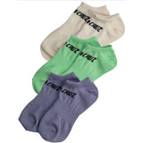 Santa Cruz Womens Strip No Show Socks - Multi (3-Pack)