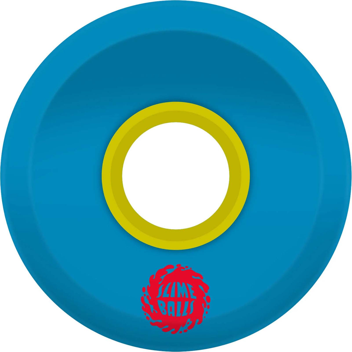 Santa Cruz Slime Balls Flame OG Skateboard Wheels - Slime Blue 60mm