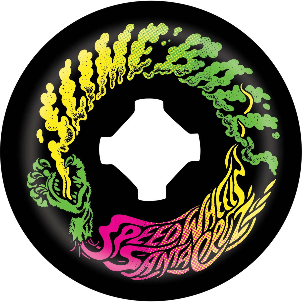 Santa Cruz Slime Balls Vomit Mini Skateboard Wheels - Black 56mm