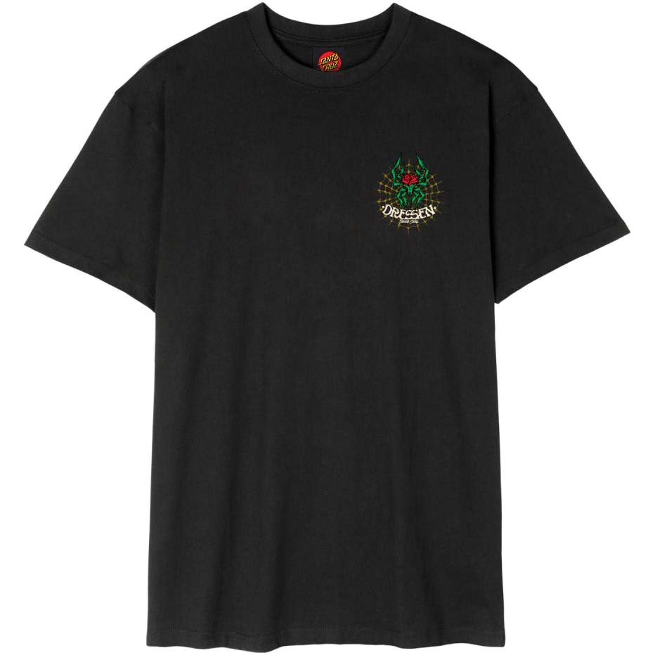 Santa Cruz Dressen Rose Cross 2 T Shirt - Black