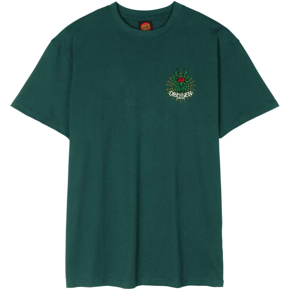 Santa Cruz Dressen Rose Cross 2 T Shirt - Rainforest