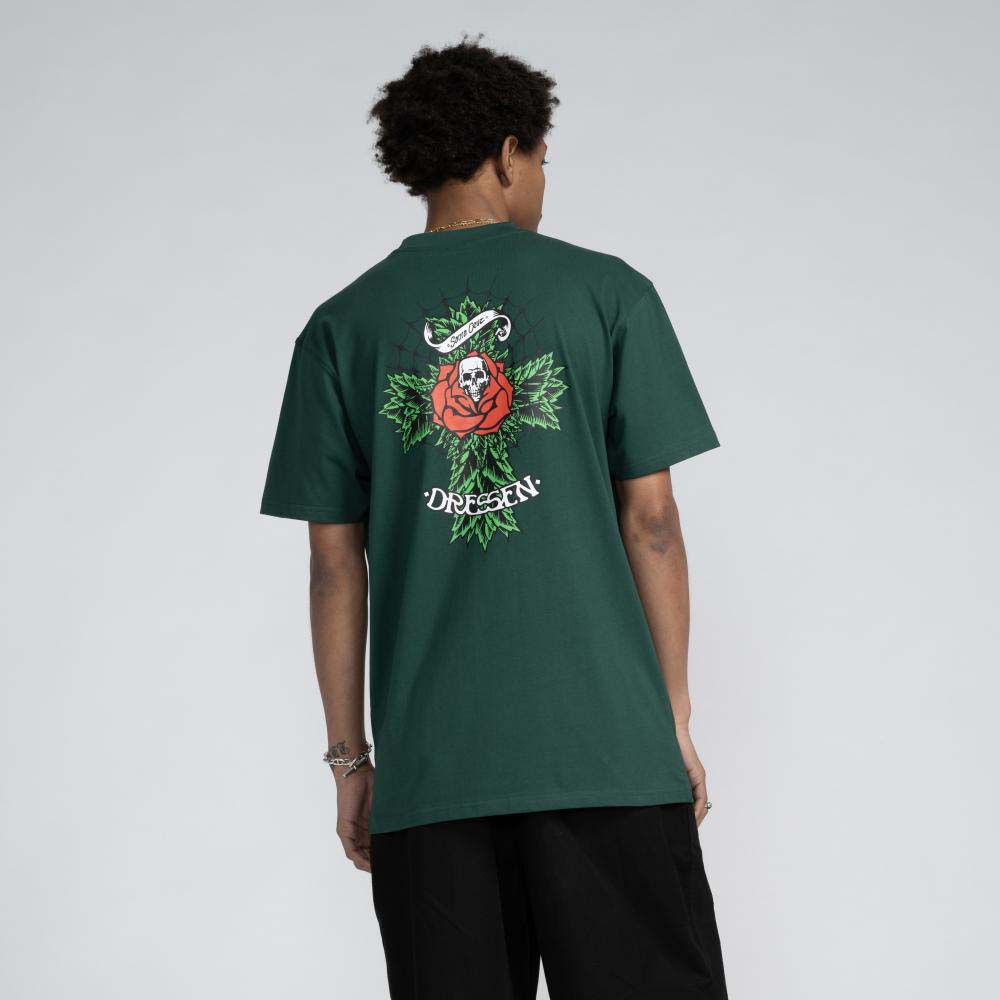Santa Cruz Dressen Rose Cross 2 T Shirt - Rainforest