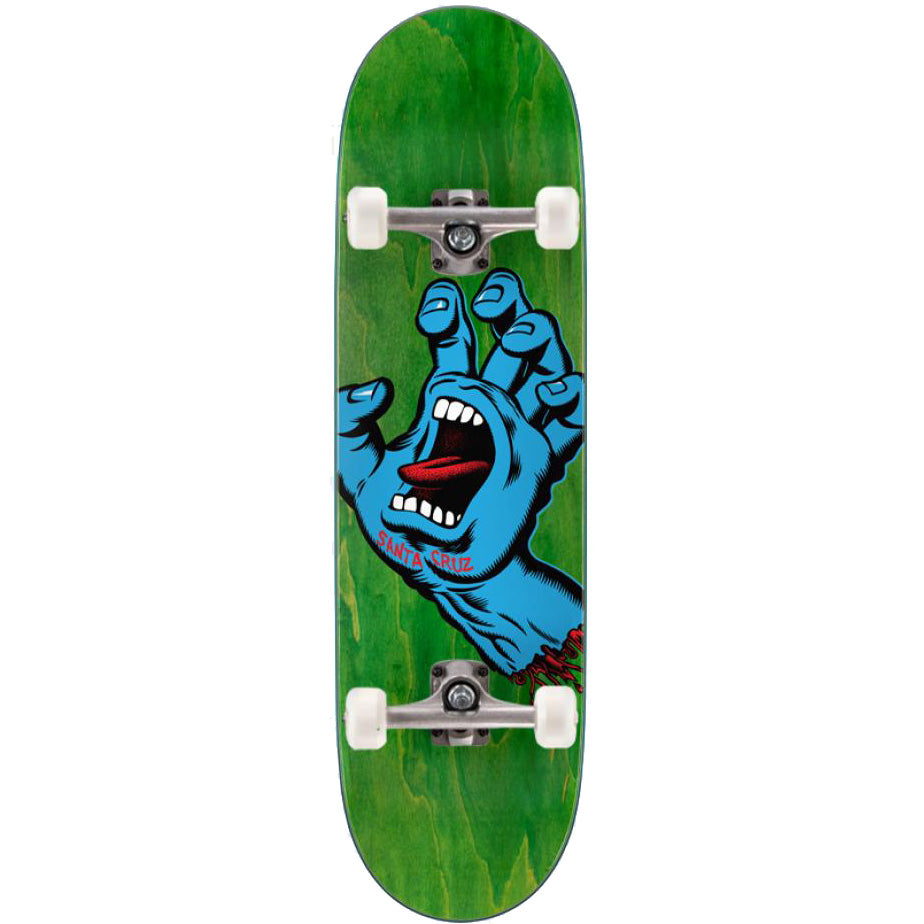 Santa Cruz Screaming Hand Complete Skateboard Kit - Green 8.8"