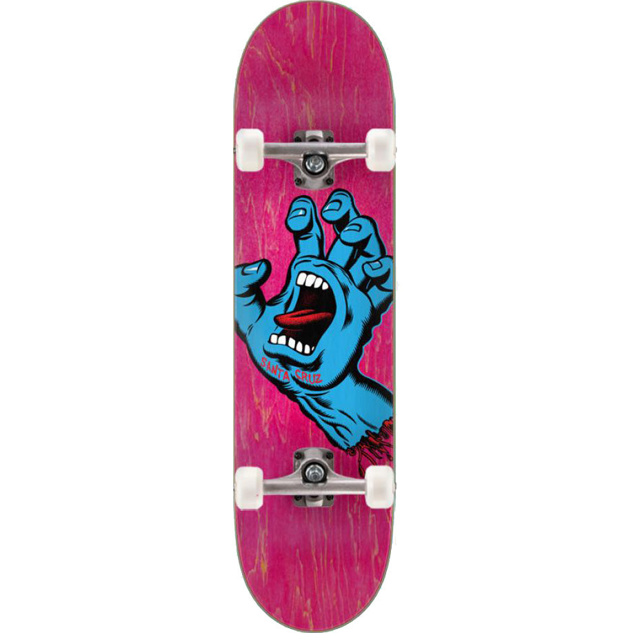 Santa Cruz Screaming Hand Complete Skateboard Kit - Pink 7.8"