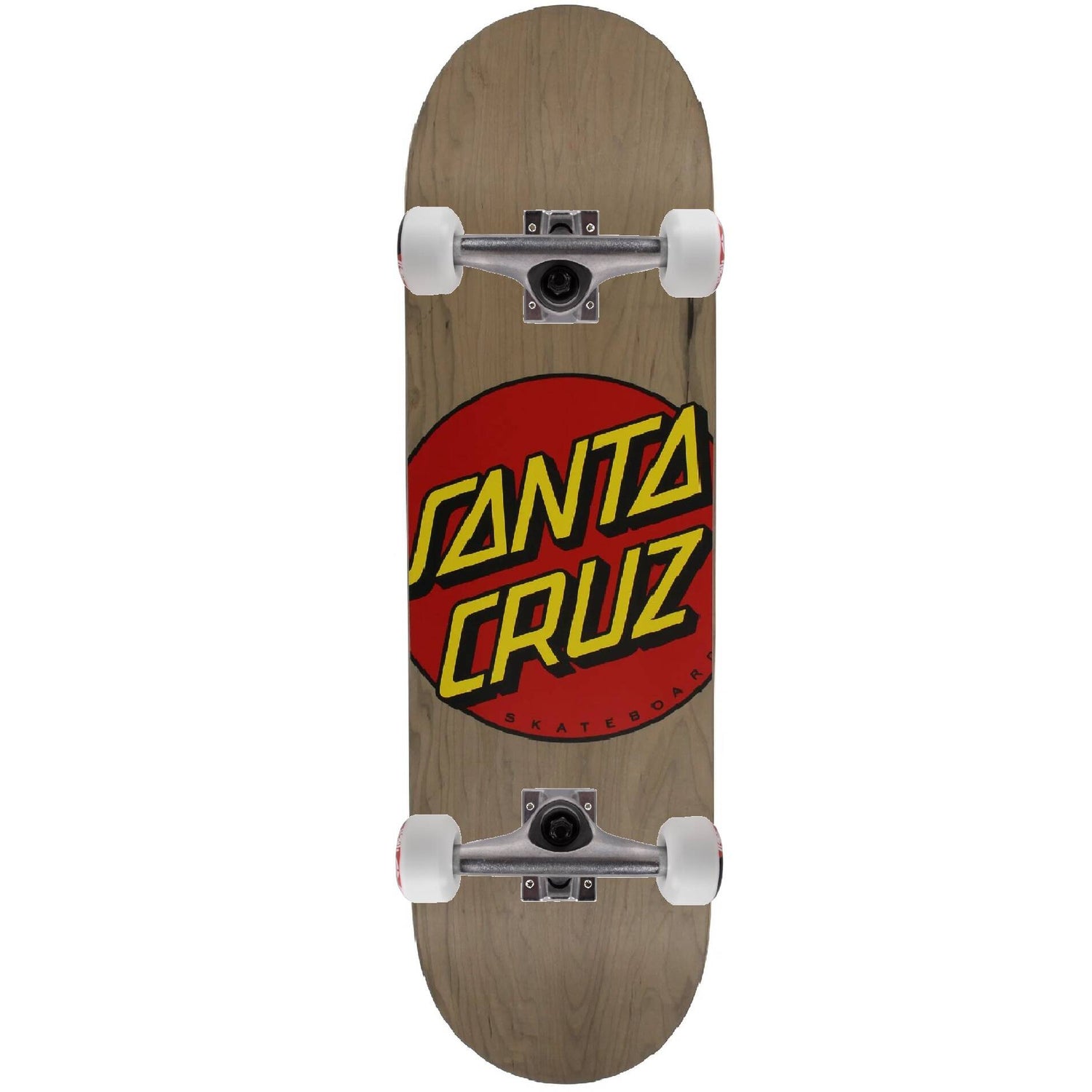 Santa Cruz Classic Dot Custom Skateboard - Grey 8.375"