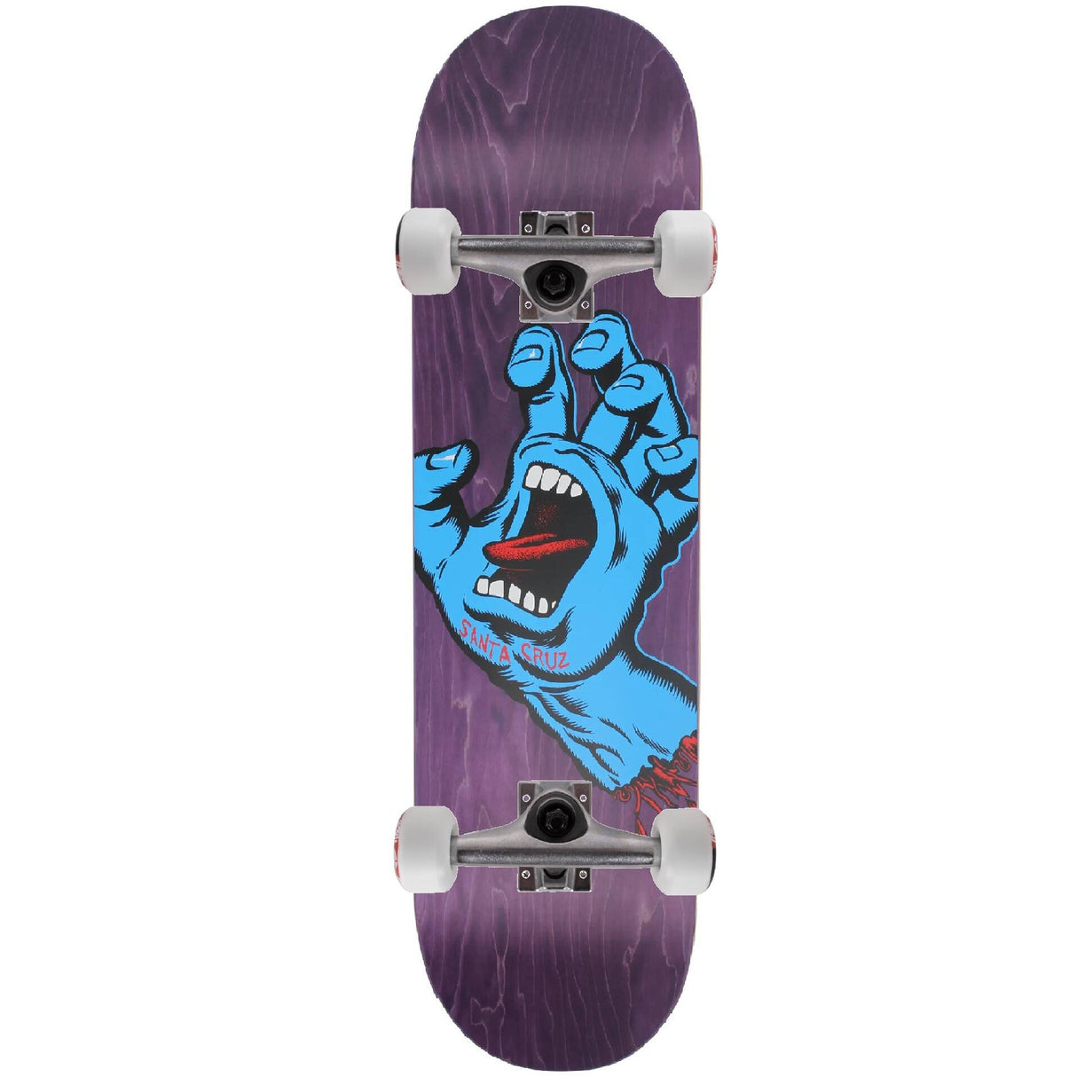 Santa Cruz Screaming Hand Custom Skateboard - Purple 8.375"