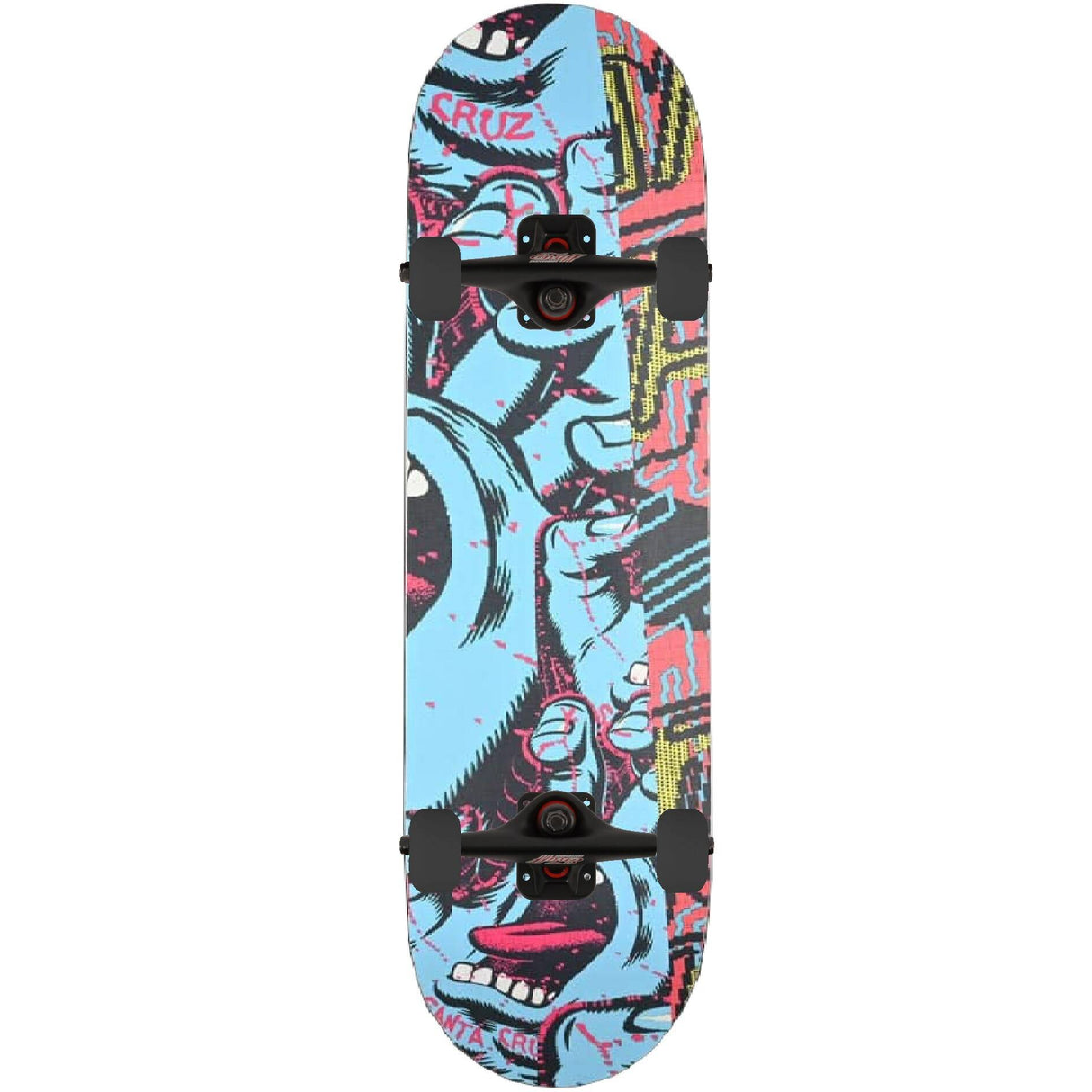 Santa Cruz No Pattern Hand Custom Skateboard - Blue 8.5"