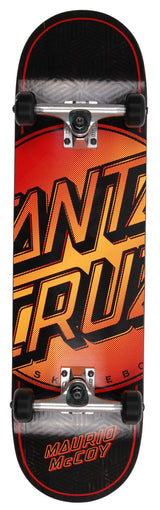 Santa Cruz Total Dot VX McCoy Custom Skateboard - Black/Orange 8.25''