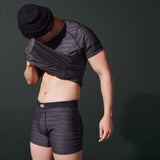 Saxx Droptemp Boxer Briefs - Black Heather