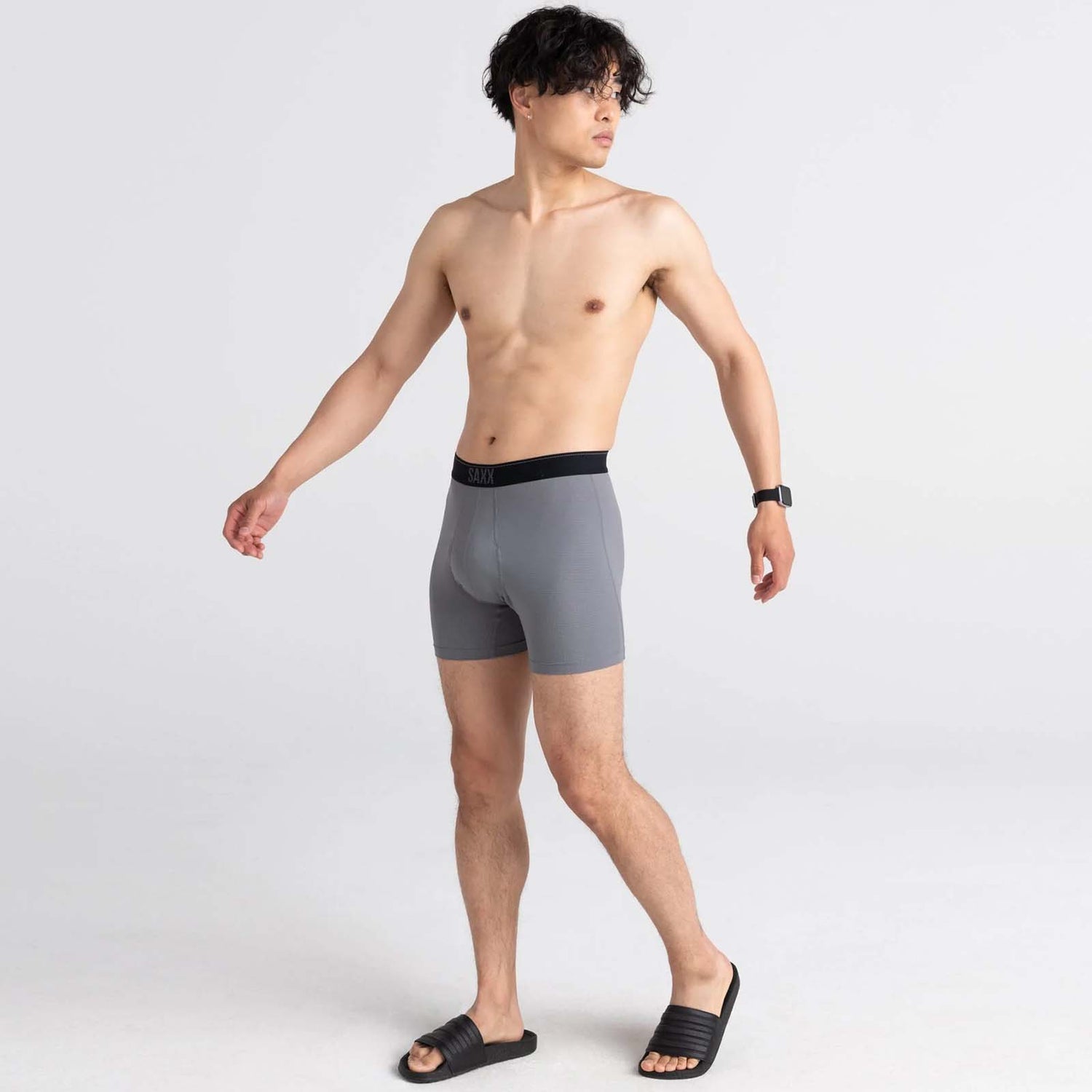 Saxx Quest Boxer Briefs - Dark Charcoal