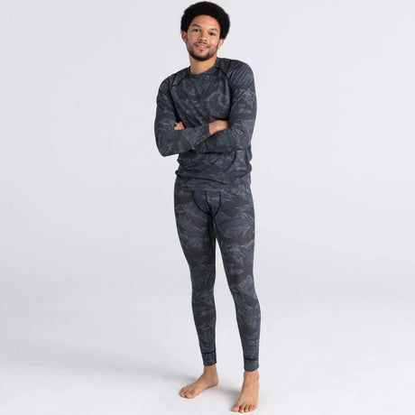 Saxx Quest Long Sleeve T Shirt - Mountainscape Navy