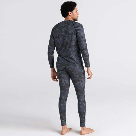 Saxx Quest Long Sleeve T Shirt - Mountainscape Navy