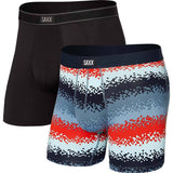 Saxx Daytripper 2-Pack Boxer Brief Fly - Tech Rec Stripe/Black