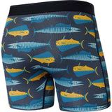 Saxx Quest QDM Boxer Brief Fly - Mahi Mahi Wahoo Black