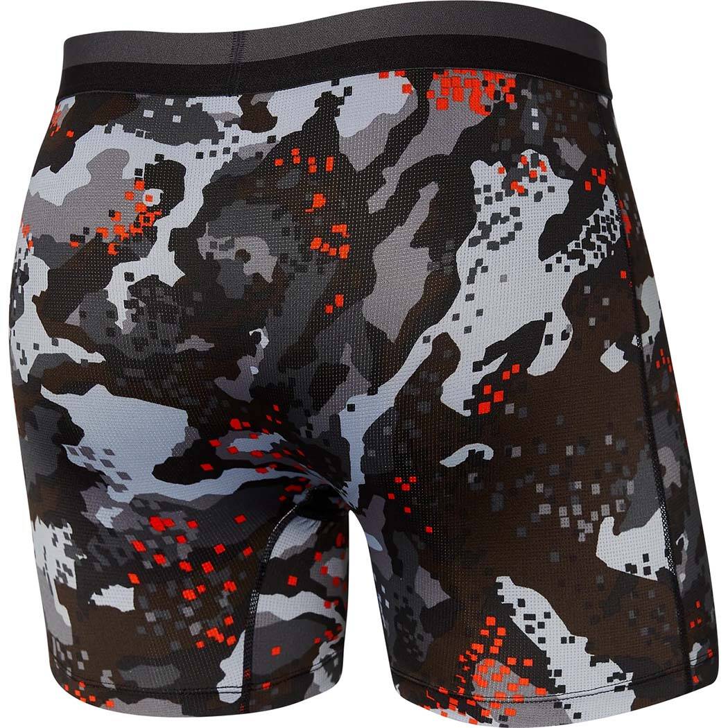 Saxx Sport Mesh Boxer Brief Fly - Graphite Digi Quake Camo