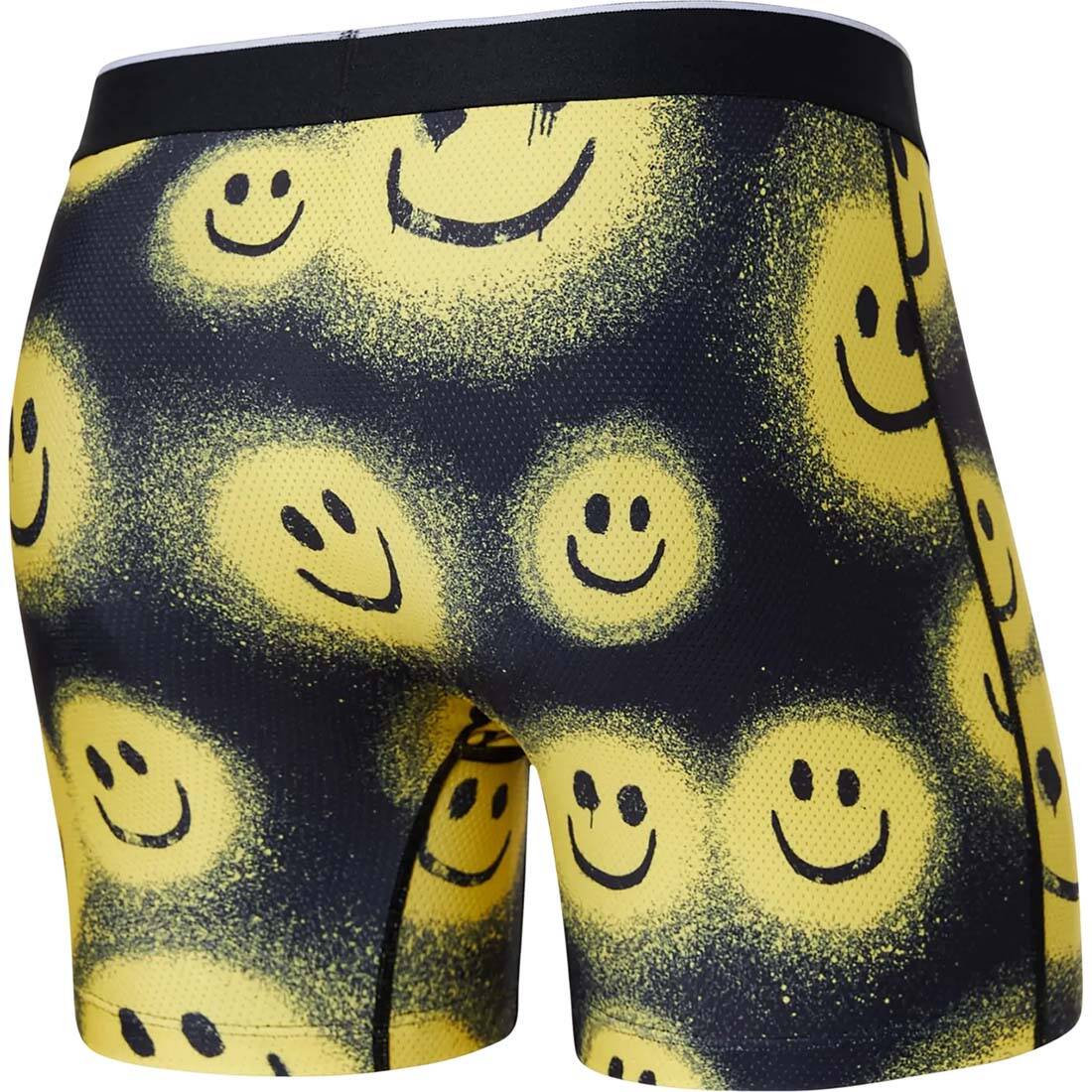 Saxx Volt Breathable Mesh Boxer Brief - Painted Smile Black