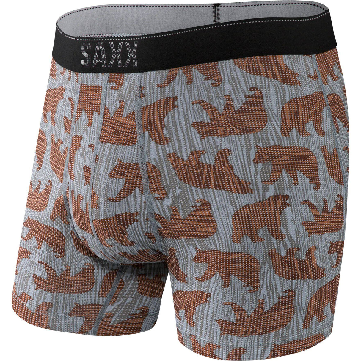 Saxx Quest Boxer Briefs - Grey Grizzly Grain