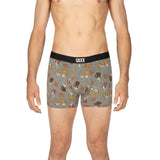 Saxx Vibe Boxer Briefs - Grey Beer Cheers