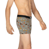 Saxx Vibe Boxer Briefs - Grey Beer Cheers