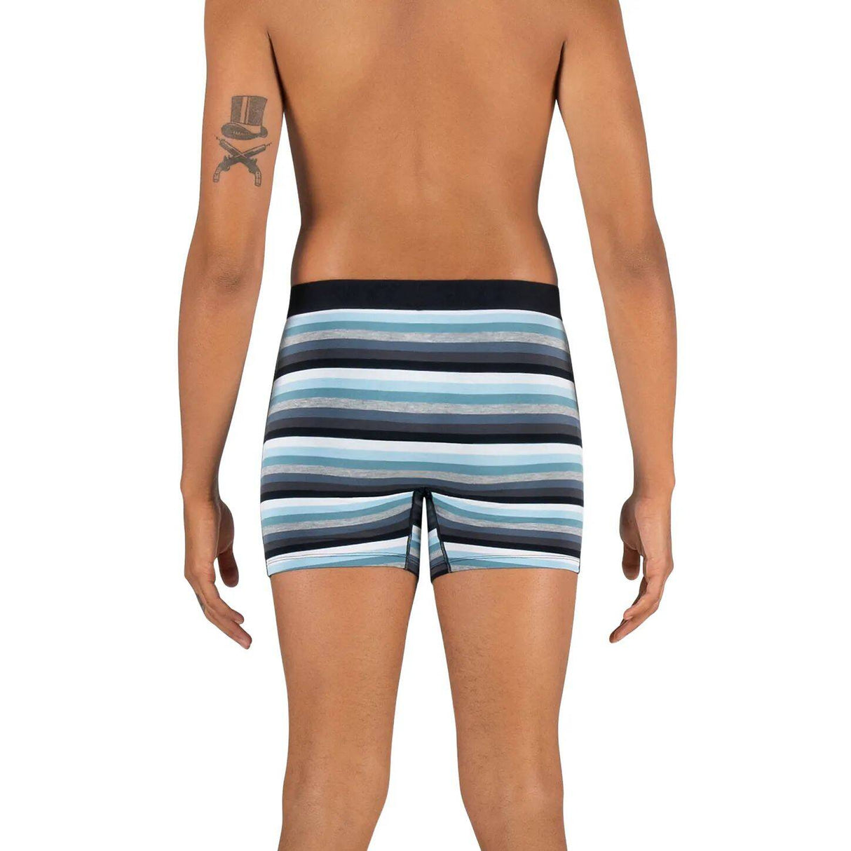 Saxx Vibe Boxer Briefs - Grey Pop Stripe