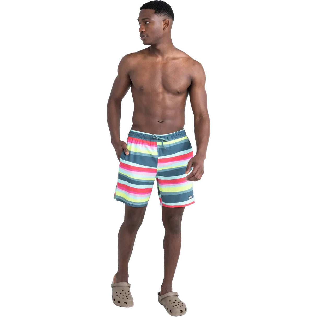 Saxx Oh Buoy Swimming Shorts - Cutback Stripe