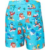 Saxx Oh Buoy Swimming Shorts - Water Whirled Blue