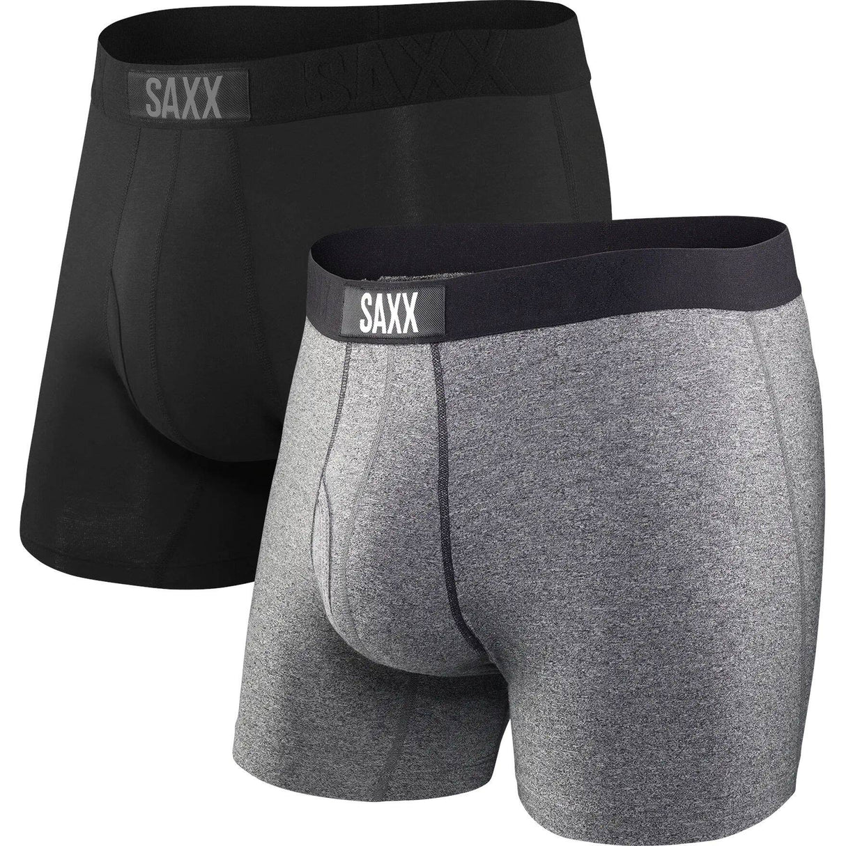 Saxx Ultra Boxer Briefs - 2-Pack - Black/Grey