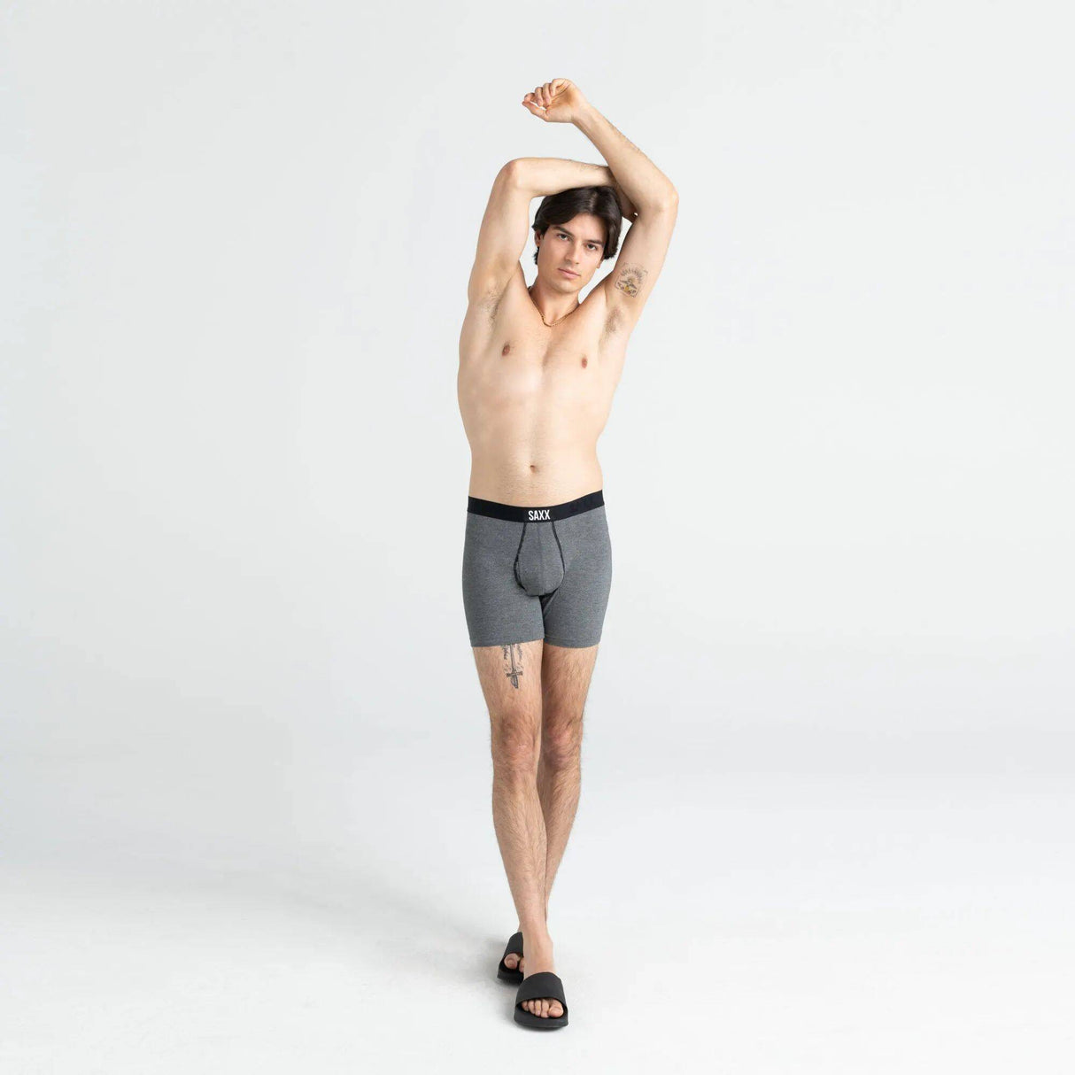 Saxx Ultra Boxer Briefs - 2-Pack - Black/Grey